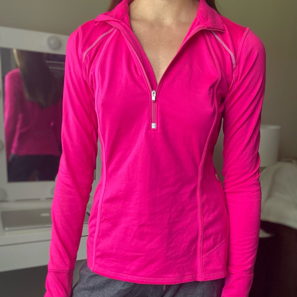 Athleta Pink Quarter-zip Jacket